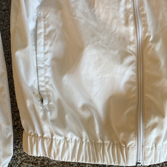 PUMA White Track Full Zip Windbreaker, Mock neck, Women’s size M - Picture 5 of 12